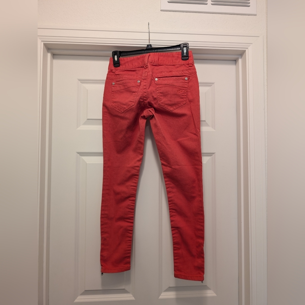 American Rag Denim Mid Rise Tapered Zip Legs Stretch Size 1 - Picture 5 of 6